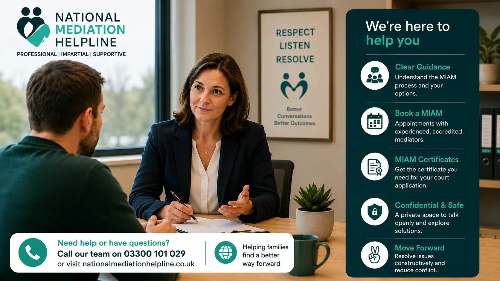 MIAM Exemptions Explained National Medaition Helpline UK Eastleigh